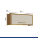 Ver imagem 7 de Armário Aéreo para Cozinha 1 Porta Geladeira Torino Bege/Cinamomo/Off White