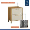 Ver imagem 4 de Balcão para Cozinha 2 Portas 80cm Torino Bege/Cinamomo/Off White