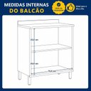 Ver mais imagens de Balcão para Cozinha 2 Portas 80cm Torino Bege/Cinamomo/Off White