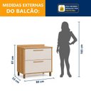 Ver imagem 7 de Balcão para Cozinha 2 Portas 80cm Torino Bege/Cinamomo/Off White