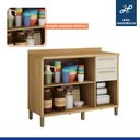Ver imagem 6 de Balcão para Cozinha 3 Portas 2 Gavetas 120cm Torino Bege/Cinamomo/Off White