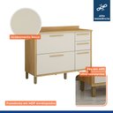 Ver imagem 5 de Balcão para Cozinha 3 Portas 2 Gavetas 120cm Torino Bege/Cinamomo/Off White
