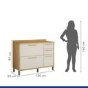Ver imagem 7 de Balcão para Cozinha 3 Portas 2 Gavetas 120cm Torino Bege/Cinamomo/Off White
