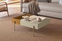 Ver imagem 5 de Mesa de Centro Leme 84cm com Pés Metálicos - Cumaru Opala - Madetec