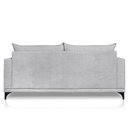 Ver imagem 4 de Sofá Living 2 Lugares com Pés de Ferro Almofadas Soltas 160cm Neso Bouclê Cinza