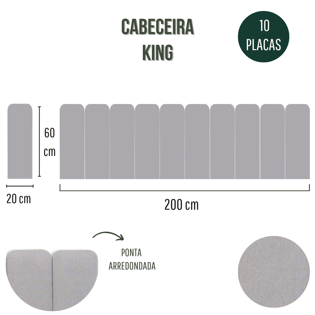 Cabeceira King Linho 200x60 Cama Box Modulada Arredondada Gelo - 6