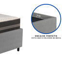 Ver mais imagens de Bicama Box Solteiro Courino Linho Cinza 88x188 com Colchão Bogotá Molas Ultralastic Inducol