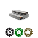 Ver imagem 5 de Bicama Box Solteiro Courino Linho Cinza 88x188 com Colchão Bogotá Molas Ultralastic Inducol