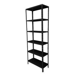 Estante de Aço com 6 Prateleiras de 30x67cm Preta - 1