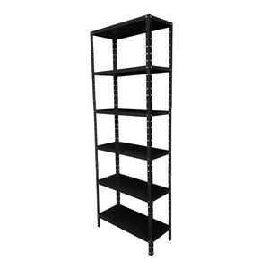 Estante de Aço com 6 Prateleiras de 30x67cm Preta