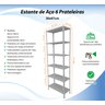 Estante de Aço com 6 Prateleiras de 30x67cm Preta - 2
