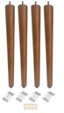 Ver imagem 1 de kit 4 Pé Palito 70cm Amendoa Marrom Claro + Chapinha Inclinada + Parafuso