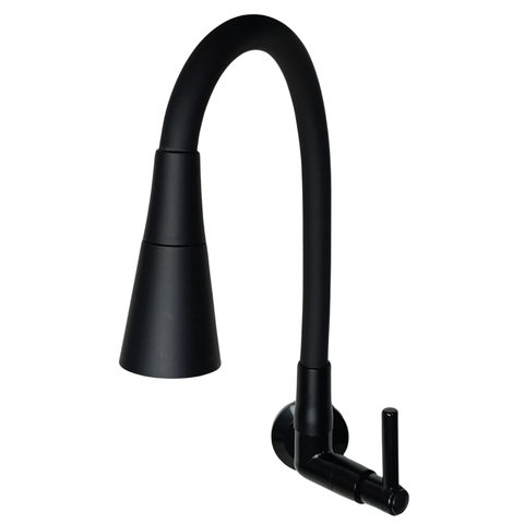 Torneira Preta Gourmet Parede Abs Jato Duplo Tudo Silicone