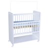 Mini Berço New Baby Bed Side Grade Móvel + Colchão:branco - 1