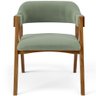 Kit 02 Cadeiras para Sala de Jantar e Estar Living Estofada Suran L02 Bouclê Oliva - Lyam Lyam Decor - 3