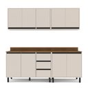 Ver imagem 2 de Cozinha Compacta 4 Peças 250040 com Tampo Koya Creme Politorno Móveis