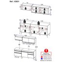 Ver imagem 5 de Armário de Cozinha Compacta 190cm com Leds Veneza Up Multimóveis V2031 Preto/Dourado