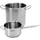 Ver imagem 1 de Jogo de Panelas Profissionais 24cm Aço Inox Brinox sem Tampa Caldeirão Caçarola Fundo Triplo