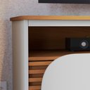 Ver imagem 5 de Rack Bancada Tv 65 Pol 150 Cm Jurere Freijo Off White Matte Colibri