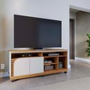 Ver imagem 6 de Rack Bancada Tv 65 Pol 150 Cm Jurere Freijo Off White Matte Colibri