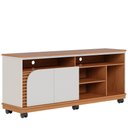 Ver imagem 1 de Rack Bancada Tv 65 Pol 150 Cm Jurere Freijo Off White Matte Colibri