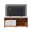Ver imagem 3 de Rack Bancada Tv 65 Pol 150 Cm Jurere Freijo Off White Matte Colibri