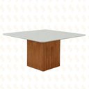 Ver imagem 1 de Mesa de Jantar Quadrada Mdf Laminado - Alice-1,40x1,40 Metros - Art Salas