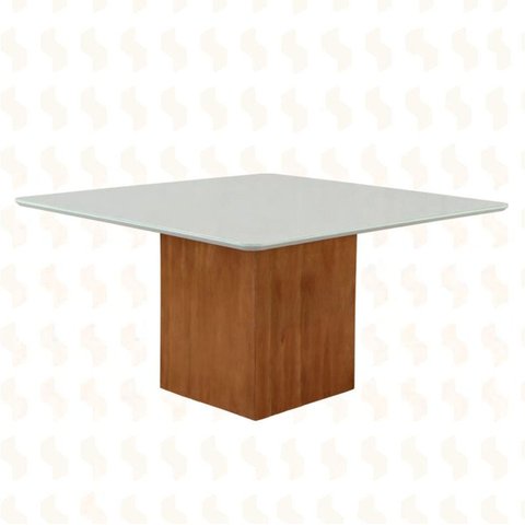 Mesa de Jantar Quadrada Mdf Laminado - Alice-1,40x1,40 Metros - Art Salas
