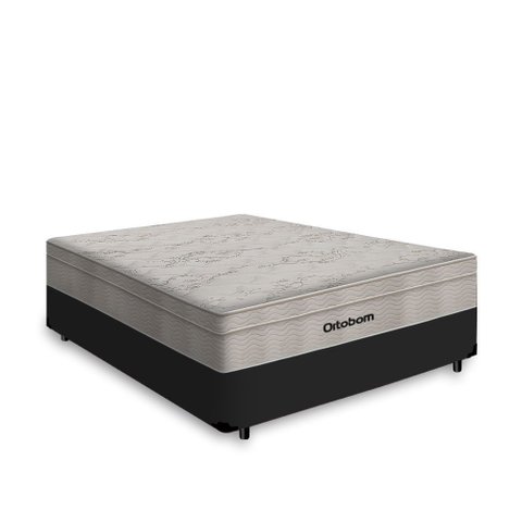 Cama Box + Colchão de Molas Ensacadas Ortobom Airtech Casal 138 cm