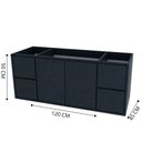 Ver imagem 3 de Gabinete Suspenso para Banheiro 120cm 2 Portas 4 Gavetas