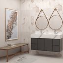 Ver imagem 1 de Gabinete Suspenso para Banheiro 120cm 2 Portas 4 Gavetas