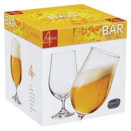 BOHEMIA BAR-BEER TAÇA CERVEJA 17x8x8cm 380ml CRISTAL TRANSP 4PÇ - 2