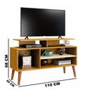 Ver imagem 3 de Rack Retrô para TV até 42 Polegadas 110cm Pés em Madeira Maciça Lyon Marrom