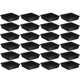 Jogo 24 Porta Shoyu 50ml cada Molheiras Sushi Pretas Quadradas Nozoki Uno Coza Plástico - 1