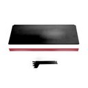 Ver imagem 1 de Bandeja Prateleira Ponta 30x73 Gôndolas New Plus Preto Porta Etiqueta Vermelho Sa Gôndolas