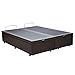 Ver imagem 2 de Base de Cama Box com Baú Queen ou King com 6 Pezinhos 2 Puxadores Frontais - Marrom - King Corino