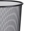 Ver imagem 2 de Cesto de Lixo 7,8L Aço Perfurado Redondo Preto Kala Design Aberto