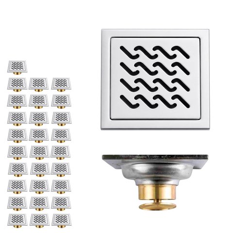 Ralo Inox 10x10 Banheiro Lavabo Kit 28 Uni Anti Inseto Anti Odor Jardim Quintal Duravel Higienico Se
