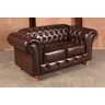 Conjunto Sofá Luís Xv 2 e 3 Lugares Chesterfield Capitonê Retrô - Couríssimo Marrom Café - 2