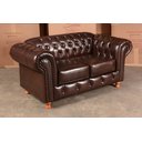 Ver imagem 2 de Conjunto Sofá Luís Xv 2 e 3 Lugares Chesterfield Capitonê Retrô - Couríssimo Marrom Café