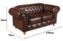 Ver imagem 7 de Conjunto Sofá Luís Xv 2 e 3 Lugares Chesterfield Capitonê Retrô - Couríssimo Marrom Café