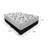 Cama Box Queen 158 Tecido Sintético Preto com Colchão de Molas Ensacadas - Probel Evolution 72x158x1 - 2