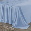 Ver imagem 2 de Jogo de Cama Casal Viúva Nobre 4 Peças Malha 100% Algodão - Azul-bebê / Cinza
