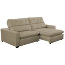 Ver imagem 4 de Sofa Retratil Reclinavel 2 Lugares 260cm Veludo Andreia Bege Capuccino