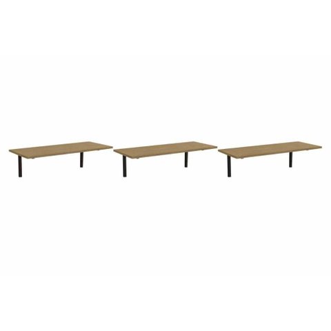Multiuso Quarto Kit 3 Prateleiras Industrial Li009 21x72x29 Freijo/preto - Kappesberg