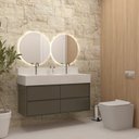 Ver imagem 1 de Gabinete Suspenso para Banheiro 120cm 4 Gavetas Marselha