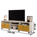 Ver imagem 3 de Rack para TV até 65 Polegadas 190cm Tvs de com Rodízios Genova Bege