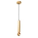 Ver imagem 5 de Luminária Pendente Cilindro Tubo de Madeira Maciça 1 Metro E27 Lustre - Natural Moderno + Lâmpada