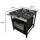 Ver imagem 5 de Fogão 4 Bocas Cefaz com Forno Linha Diamond Baixa Pressão CFZD-015