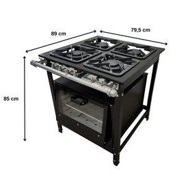 Fogão 4 Bocas Cefaz com Forno Linha Diamond Baixa Pressão CFZD-015 - 5